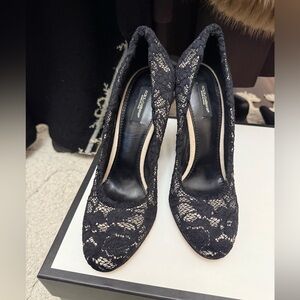 D&G high Lace heel shoes size 39